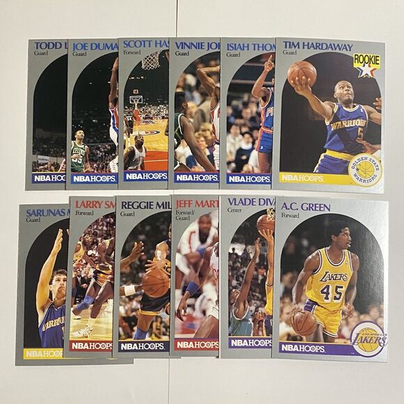 1990 NBA Hoops Basketball Card Lot 48 Cards Vintage Dumars, Thomas, Miller, RC - Picture 3 of 7
